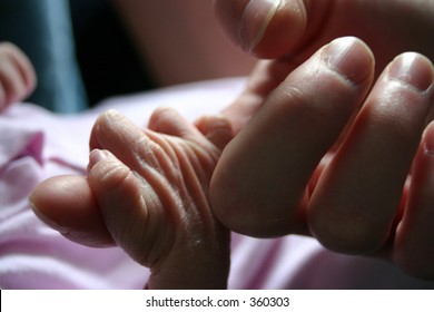 holding hands