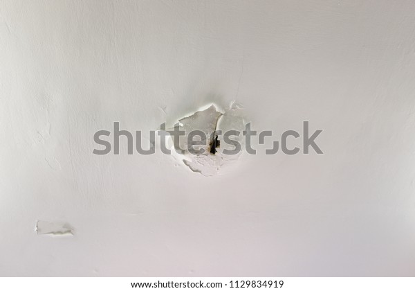 Hole Bathroom Ceiling Caused By Water Stock Photo Edit Now