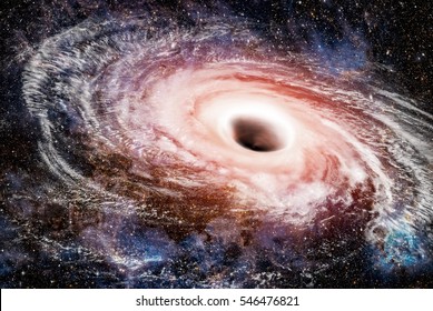 Hole Black Space Way Fiction Hydrogen Nebula Galaxy White Earth Cloud Cosmic Atmosphere Explosion Meteorite Deep Star Concept - Stock Image. Elements Of This Image Furnished By NASA.