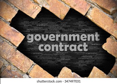 The Hole In The Brick Wall With Word Government Contract