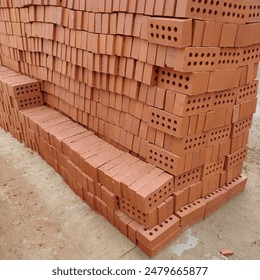 Hole brick. Wallbrick for construction.