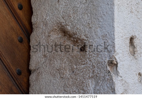 Hole Carved Into Stone Door Post Stock Photo Edit Now 1451477519