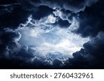 Hole in the Dark and Dramatic Storm Clouds