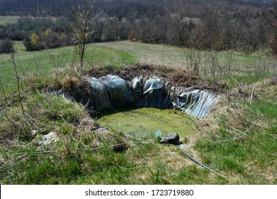 Hole Dug For Rainwater Collection, For Watering