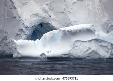 Hole In The Iceberg Floating In The Drake Passage