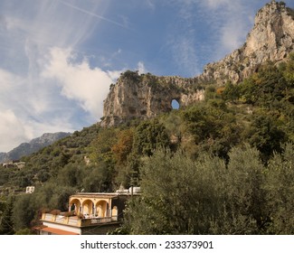 A hole in the mountain