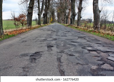 Hole On Damage Road Way Asphalt