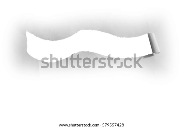 Hole Paper Isolated On White Background Stock Photo (Edit Now) 579557428