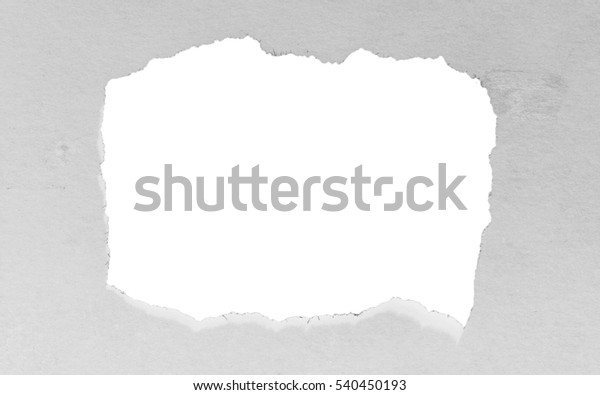 hole paper on white
background