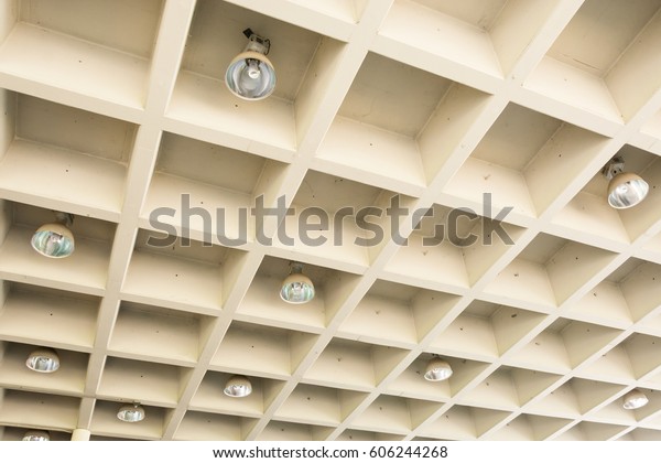 Holedeck Waffle Concrete Ceiling Slab Construction Stock Photo