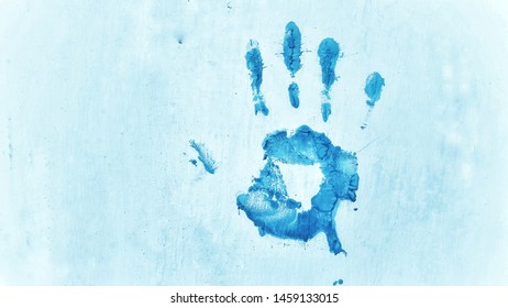 Holi Background - Blue Colorful Hand