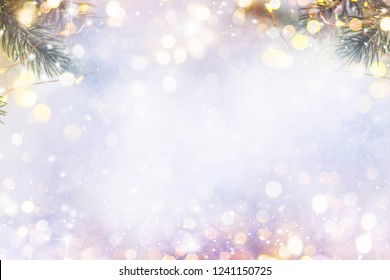 Holiday background with christmas tree - Shutterstock ID 1241150725