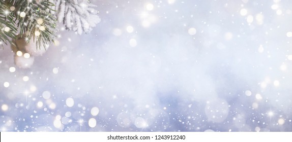 Holiday background with christmas tree - Shutterstock ID 1243912240