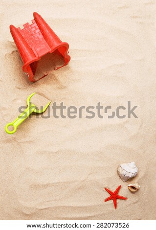 Similar – Shovel and starfish on the beach