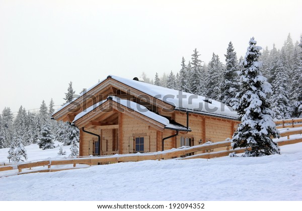 Holiday Cottage Alpine Scenery Skiing Resort Stock Photo Edit Now