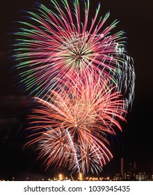 Holiday Fireworks On Federal Hill In Baltimore, Maryland