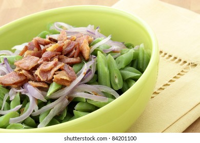 A Holiday Green Bean Casserole Recipe, Made With Green Beans, Bacon Or Pancetta And Sauteed Shallots.