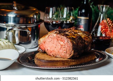 Holiday Rib Roast Beef for a Cozy Family Meal - Shutterstock ID 512382361