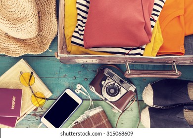 Holiday suitcase - Shutterstock ID 315068609
