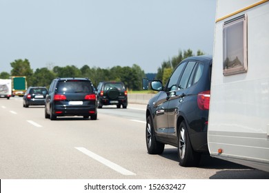 holiday traffic on a freeway