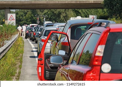 Holiday Traffic On German Highway