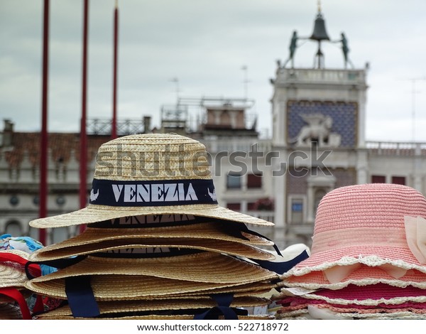 Holiday Venice Many Traditional Venetian Straw Stock Photo Edit