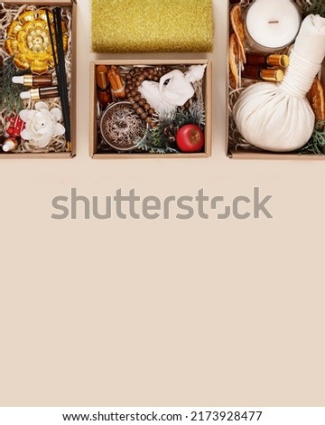 Similar – Foto Bild Weihnachtskugeln in Box auf rustikalem Holzgrund