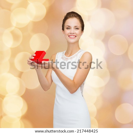 Similar – Image, Stock Photo open golden gift box with a bow