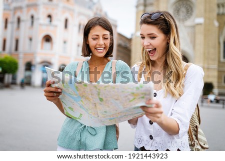 Similar – Image, Stock Photo Friendly guide smiling in front of Angkor Wat temple