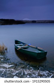 Holl Reservoir, Fife, Scotland With Views To The Lomond Hills.