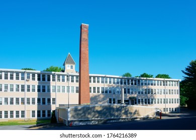 Holliston, Massachusetts /United States-6/16/2020: Holliston Mill, Once A Old Shoe Factory Owned By Goodwill Shoe Company, Now Is Site Of Art Studios; Holliston Was Once Largest Shoe Producer Of USA