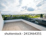 Hollow contemporary modern villa terrace