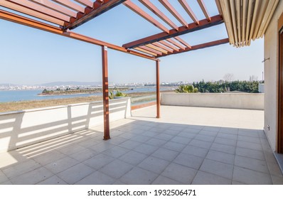 Hollow contemporary modern villa terrace