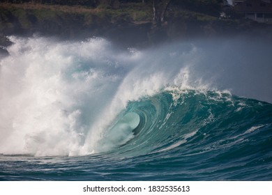 Hollow Wave Breaking In The Ocean