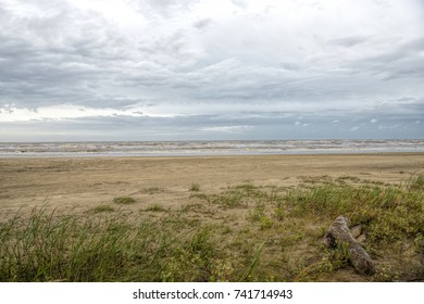 Holly Beach In Cameron Parish Louisiana On A Cloudy October Day