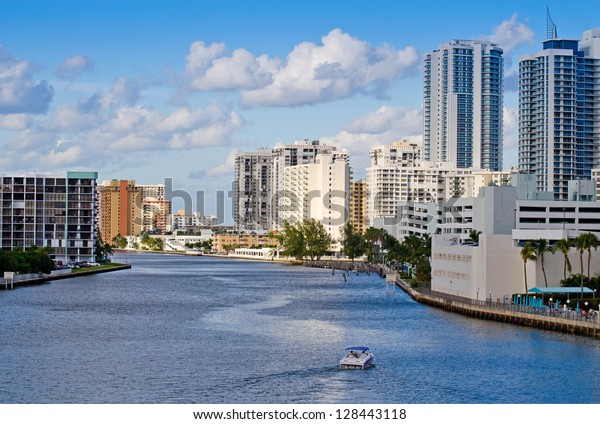 Hollywood Beach Skyline Florida Stock Photo 128443118 | Shutterstock