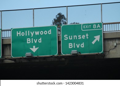 Hollywood Blvd Sunset Blvd Sign