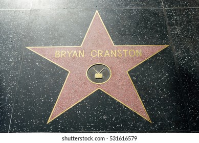 HOLLYWOOD, CA - DECEMBER 06: Bryan Cranston Star On The Hollywood Walk Of Fame In Hollywood, California On Dec. 6, 2016. 