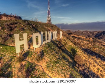 Hollywood, CA - February 1 2018: The Hollywood Sign On Mount Lee