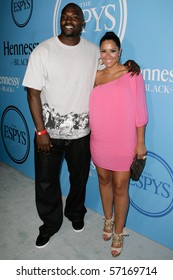 HOLLYWOOD, CA - JULY 13: Marcellus Wiley (L) And Jazmin Lopez (R) Attend Fat Tuesday At The ESPYs On July 13, 2010 In Hollywood, CA.