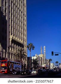 Hollywood, CA, September 7. 2009: View Of Hollywood Blvd At The Junction With Vine, Looking East, With The Pantages Theater In The Background