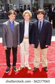 HOLLYWOOD, CALIFORNIA - April 7, 2012. Skyler Gisondo, Lance Chantiles-Wertz and Robert Capron at the Los Angeles premiere of "The Three Stooges" held at the Grauman's Chinese Theater, Los Angeles. 