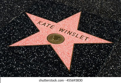 HOLLYWOOD, CA/USA - JULY 9, 2016:  Kate Winslet Star On The Hollywood Walk Of Fame.