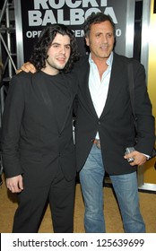 HOLLYWOOD - DECEMBER 13: Sage Stallone And Frank Stallone At The World Premiere Of 