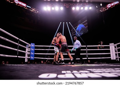 Hollywood, FL, USA. Aug 20, 2022: Professional Boxer IBF Light-welterweight Sergey Lipinets Defeats WBC Lightweight Omar Figueroa Jr. In Boxing Match.