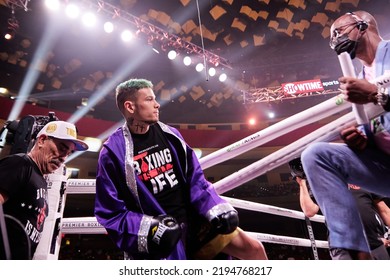 Hollywood, FL, USA. Aug 20, 2022: 2016 Summer Olympics Hector Garcia Defeats WBA Super Featherweight World Champion Roger Gutierrez In Boxing Match