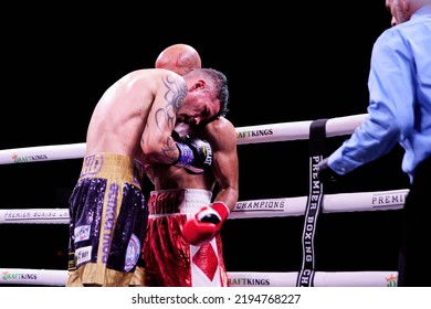 Hollywood, FL, USA. Aug 20, 2022: 2016 Summer Olympics Hector Garcia Defeats WBA Super Featherweight World Champion Roger Gutierrez In Boxing Match