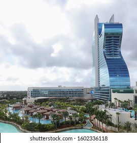 HOLLYWOOD, FLORIDA, USA:  Aerial View Of The New Hard Rock Guitar Hotel And Casino With Surrounding Resort, Built By The Seminole Indians As Seen On December 28, 2019.