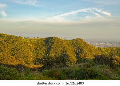 Hollywood Hills hiking trail in Los Angeles, California