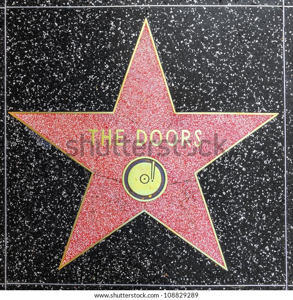 Hollywood June 26 Doors Star On Stock Photo Edit Now 108829289